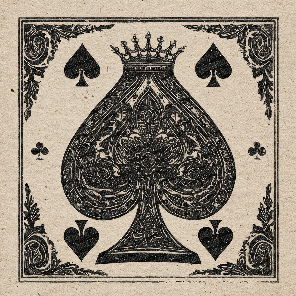 King Spades Background Digital Paper Pack (DDD002239)