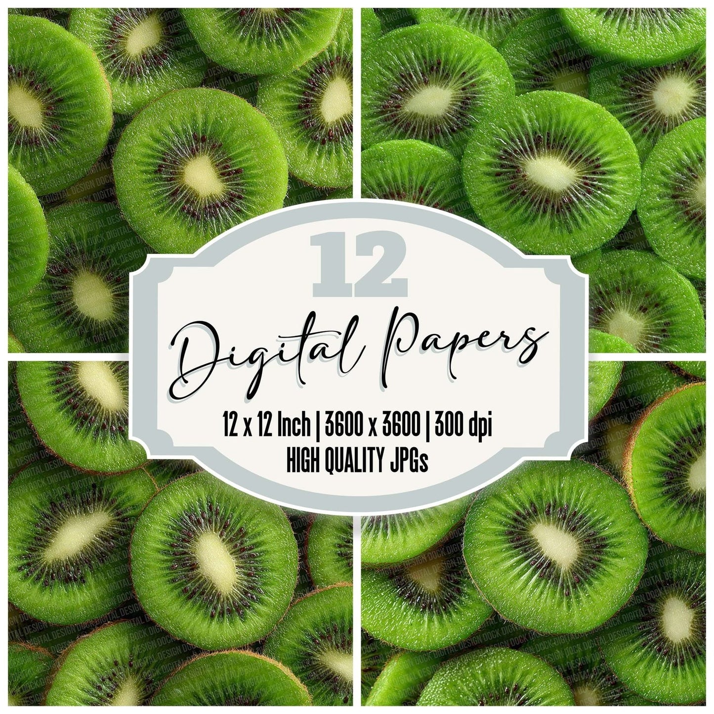 Kiwi Slice Overhead Fill Digital Paper Pack (DDD002244)
