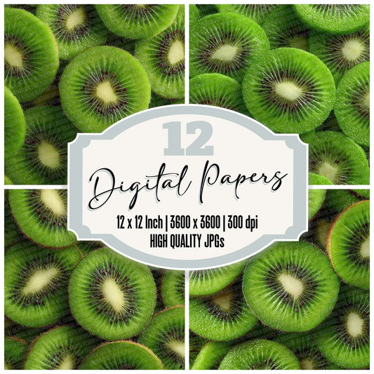 Kiwi Slice Overhead Fill Digital Paper Pack (DDD002244)