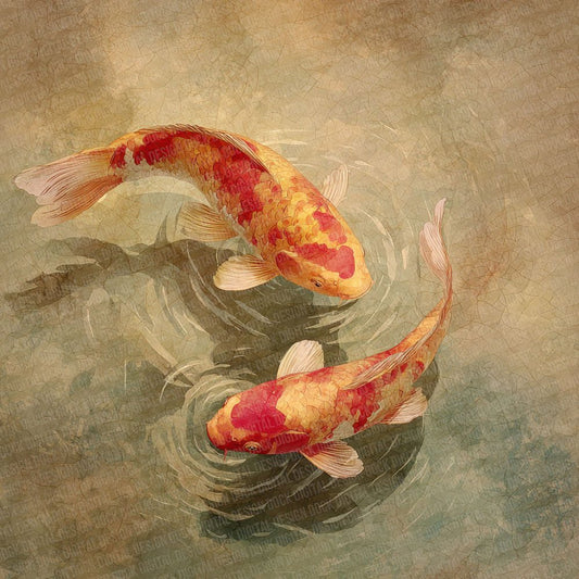 Koi Drift Japanese Watercolour Digital Paper Pack (DDD002250)