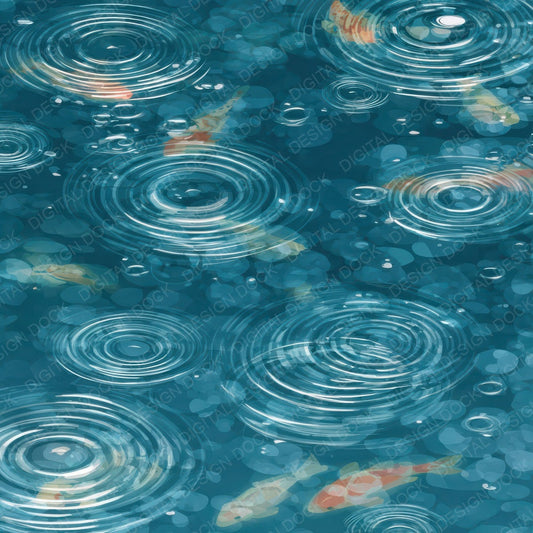 Koi Water Ripples Digital Paper Pack (DDD008403)