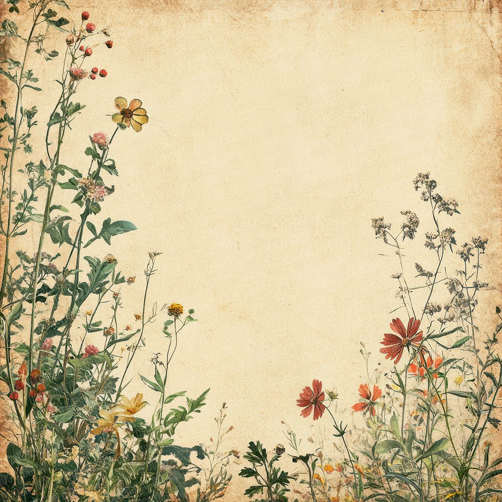 Kraft Rust Wildflower Digital Paper Pack (DDD002259)