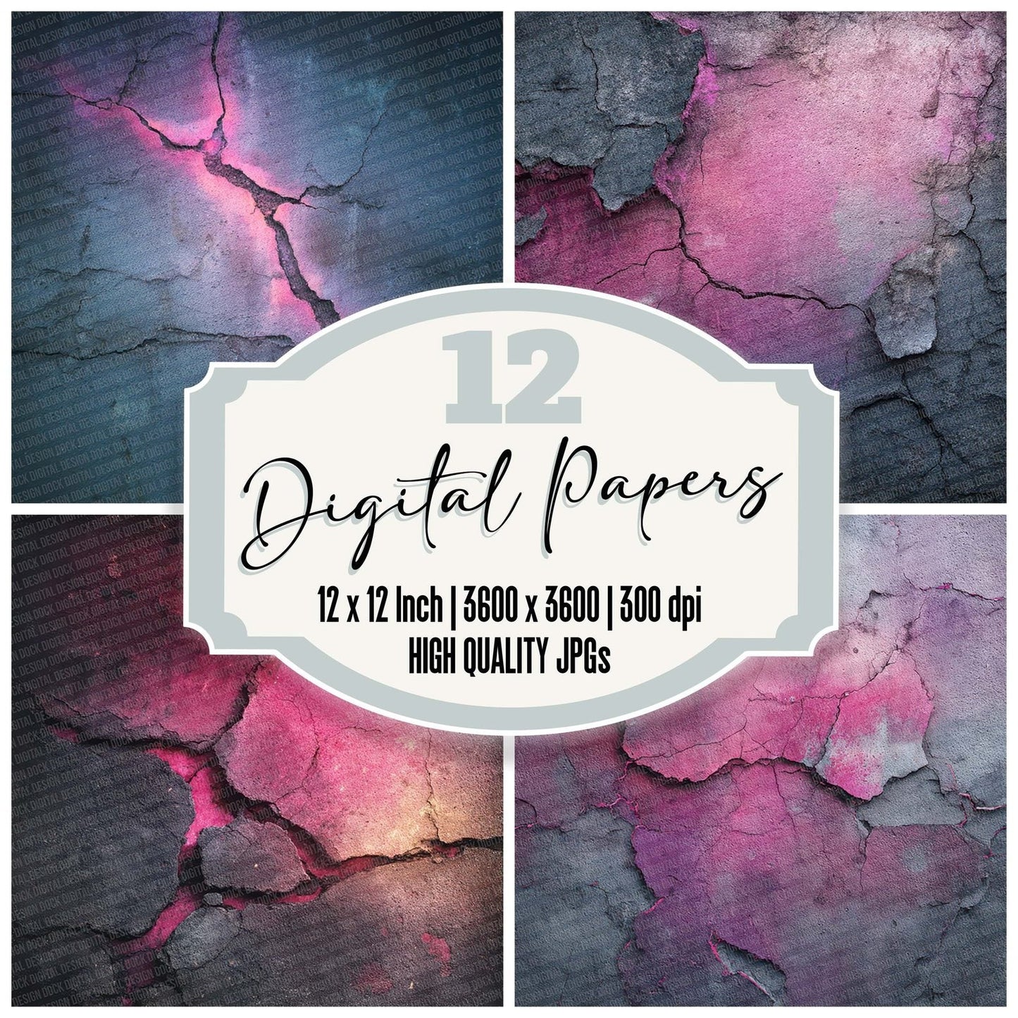 Laser Spill Concrete Digital Paper Pack (DDD002276)