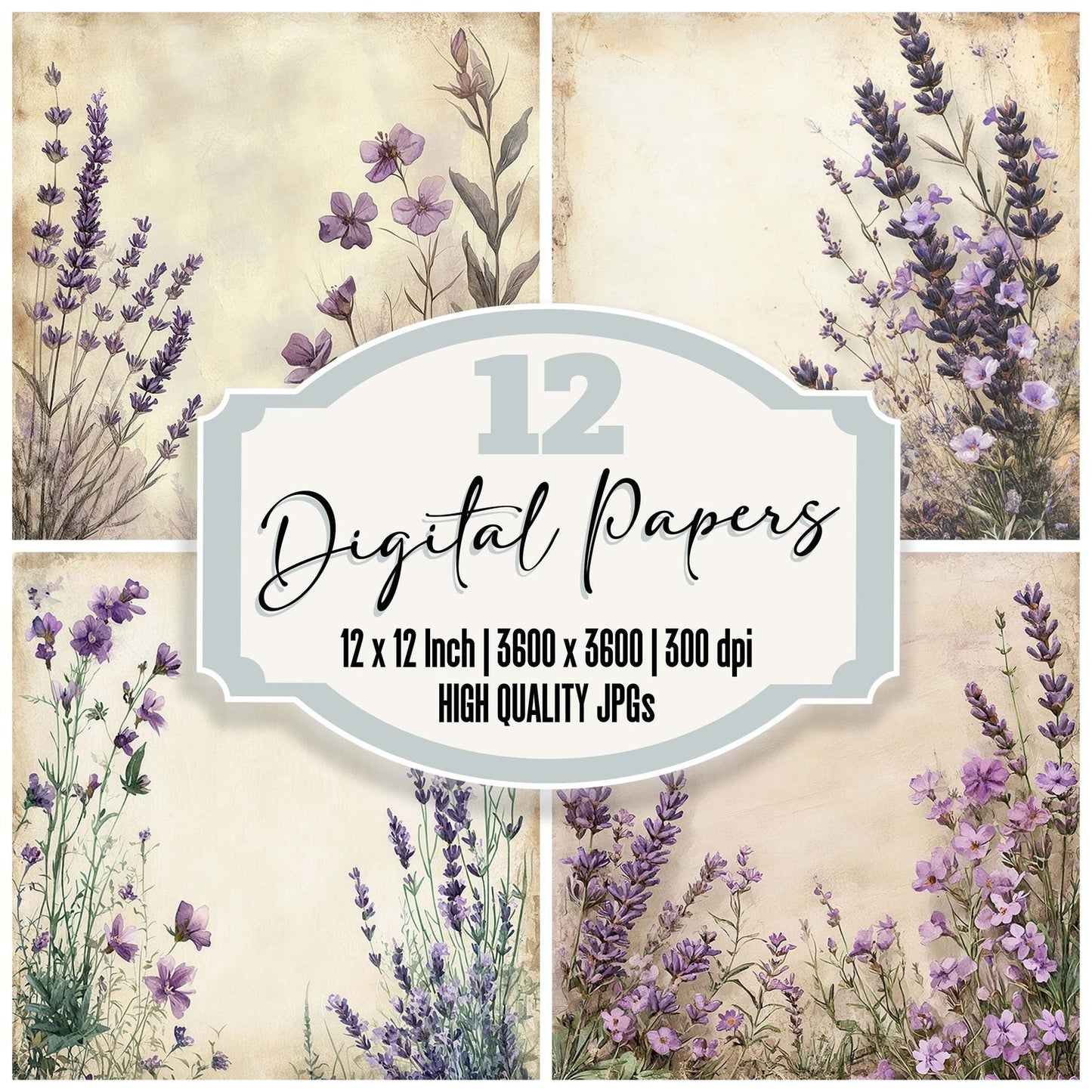 Lavender Field Notes Digital Paper Pack (DDD002288)
