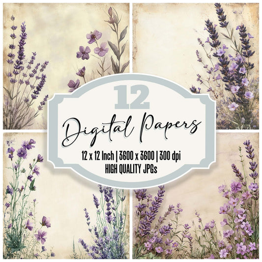 Lavender Field Notes Digital Paper Pack (DDD002288)
