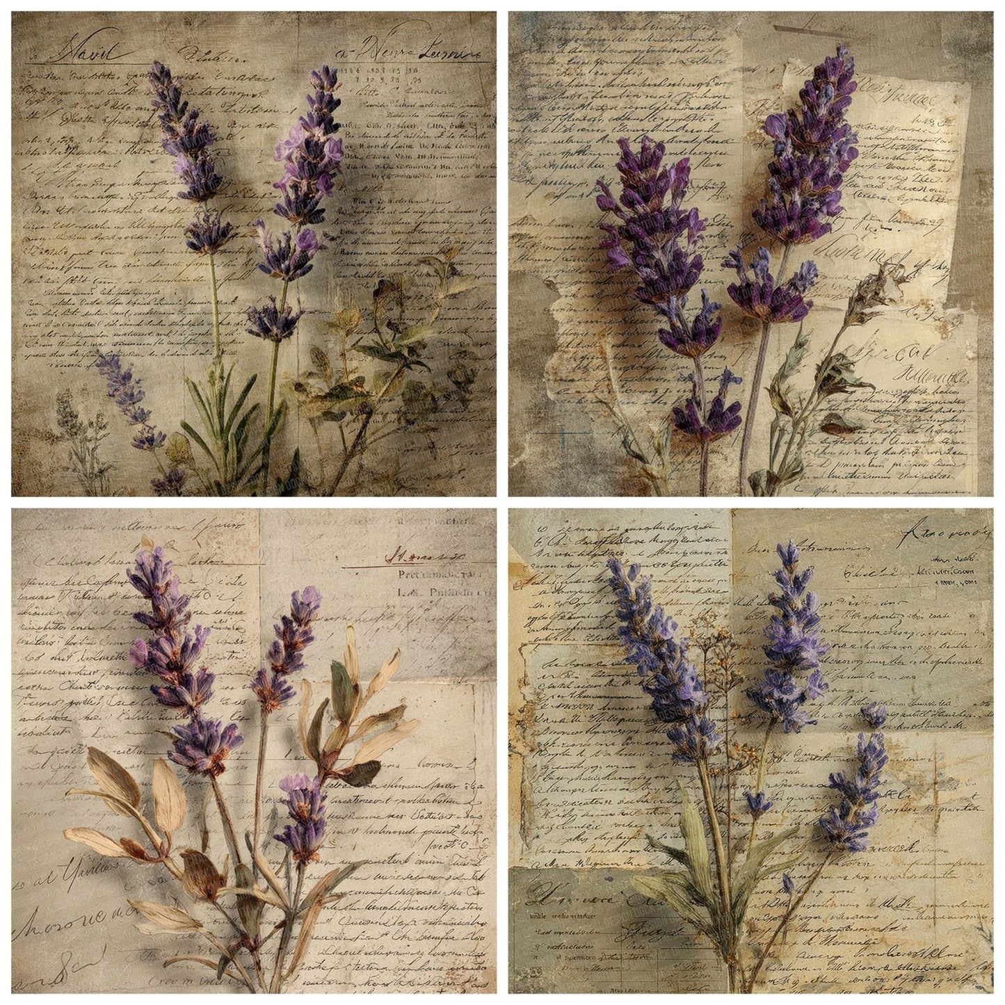 Lavender Herb Recipe Digital Paper Pack (DDD007669)