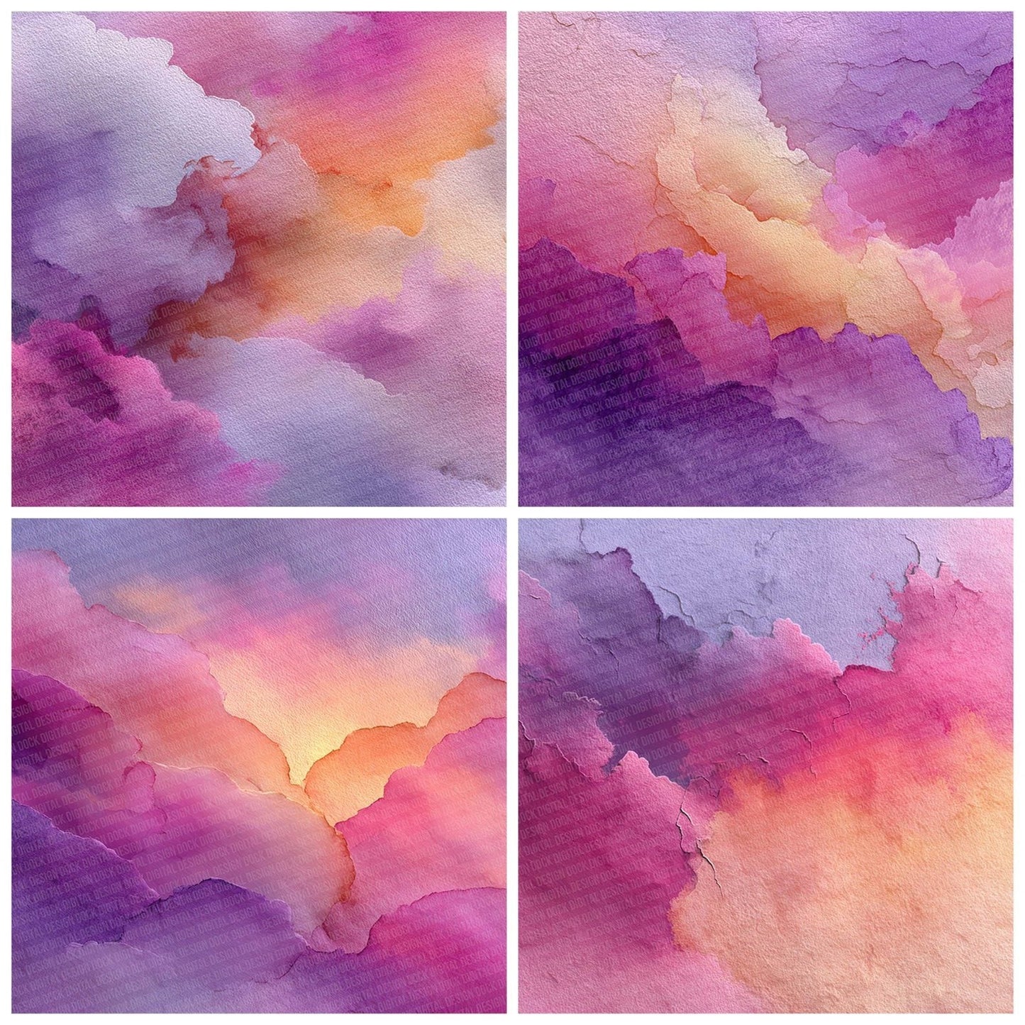 Lavender Orchid Wash Digital Paper Pack (DDD002294)