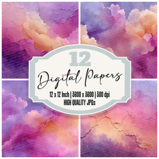 Lavender Orchid Wash Digital Paper Pack (DDD002294)
