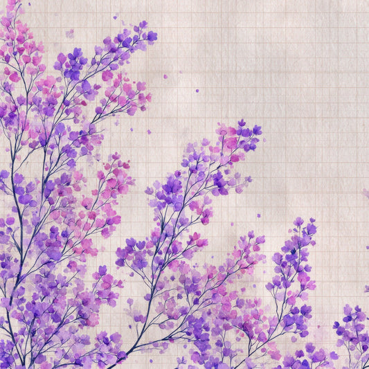 Lavender Parchment Grid Digital Paper Pack (DDD007670)