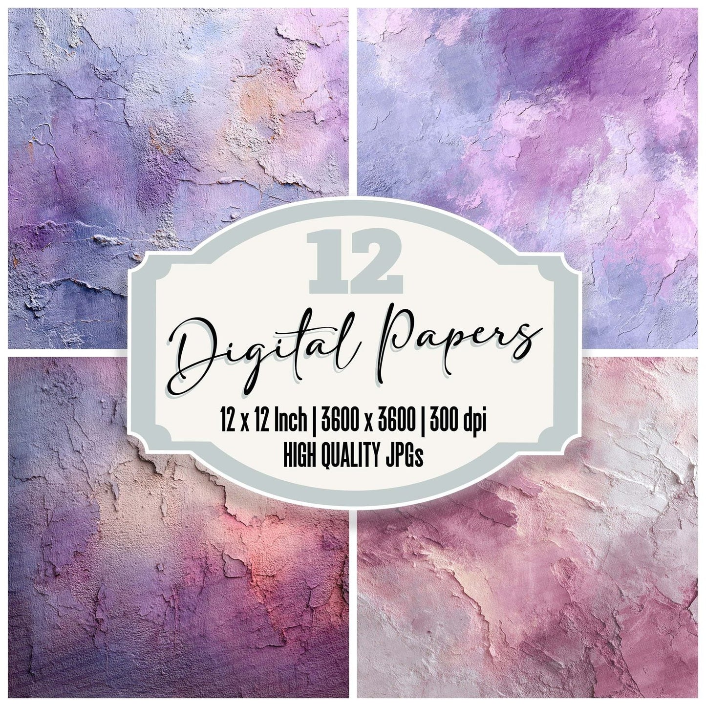 Lavender Tone Drift Digital Paper Pack (DDD002302)