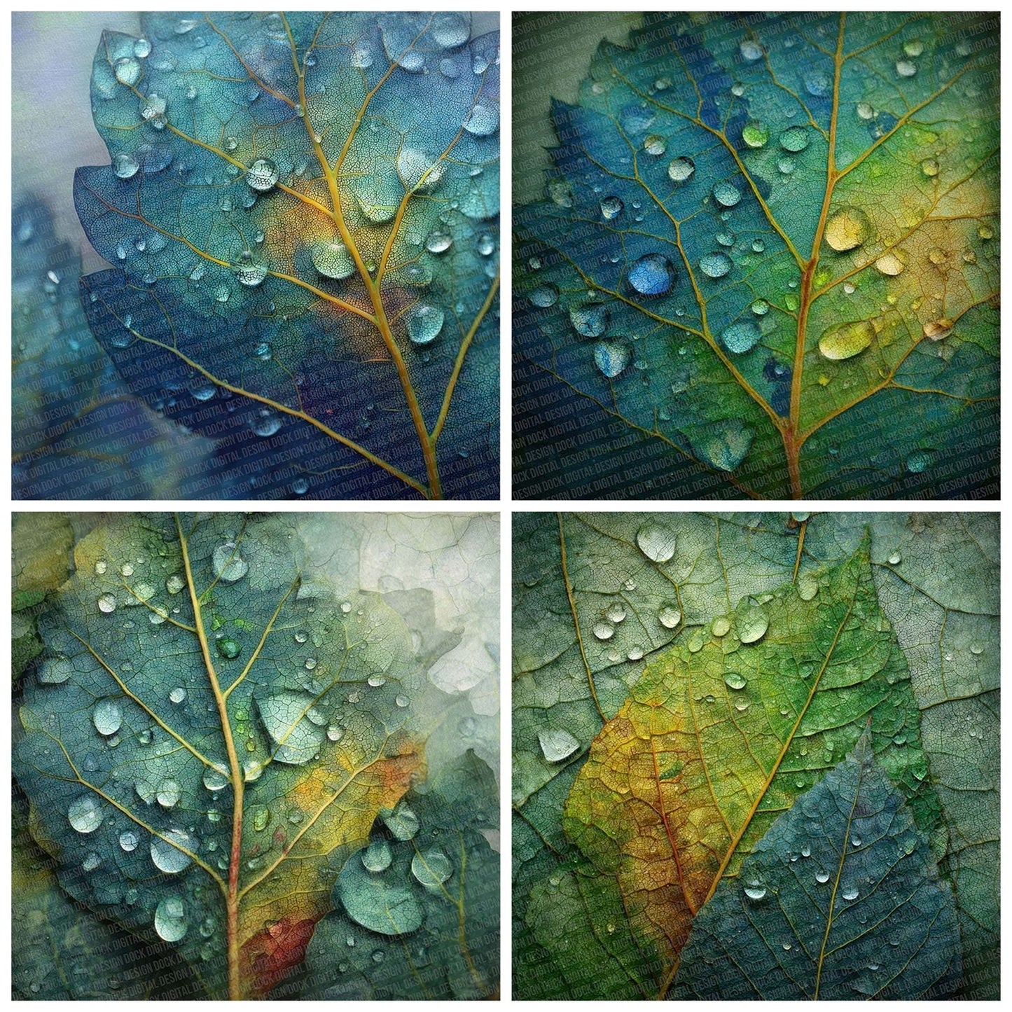 Leaf Vein Texture Digital Paper Pack (DDD002311)
