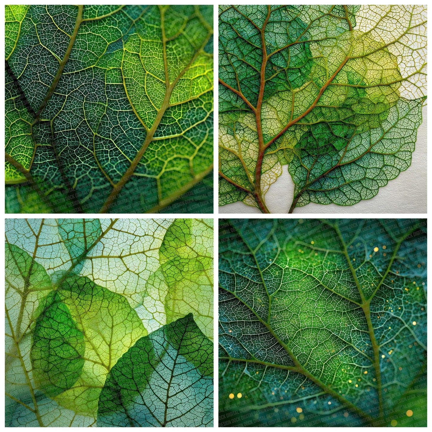 Leaf Vein Web Digital Paper Pack (DDD002312)