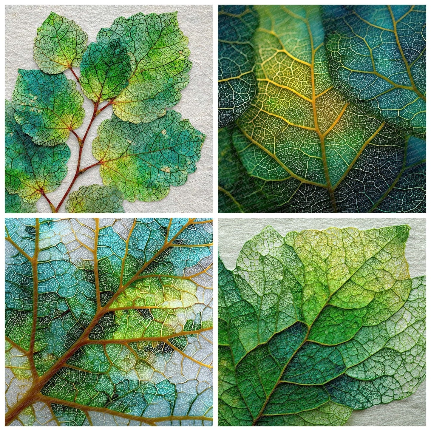 Leaf Vein Web Digital Paper Pack (DDD002312)