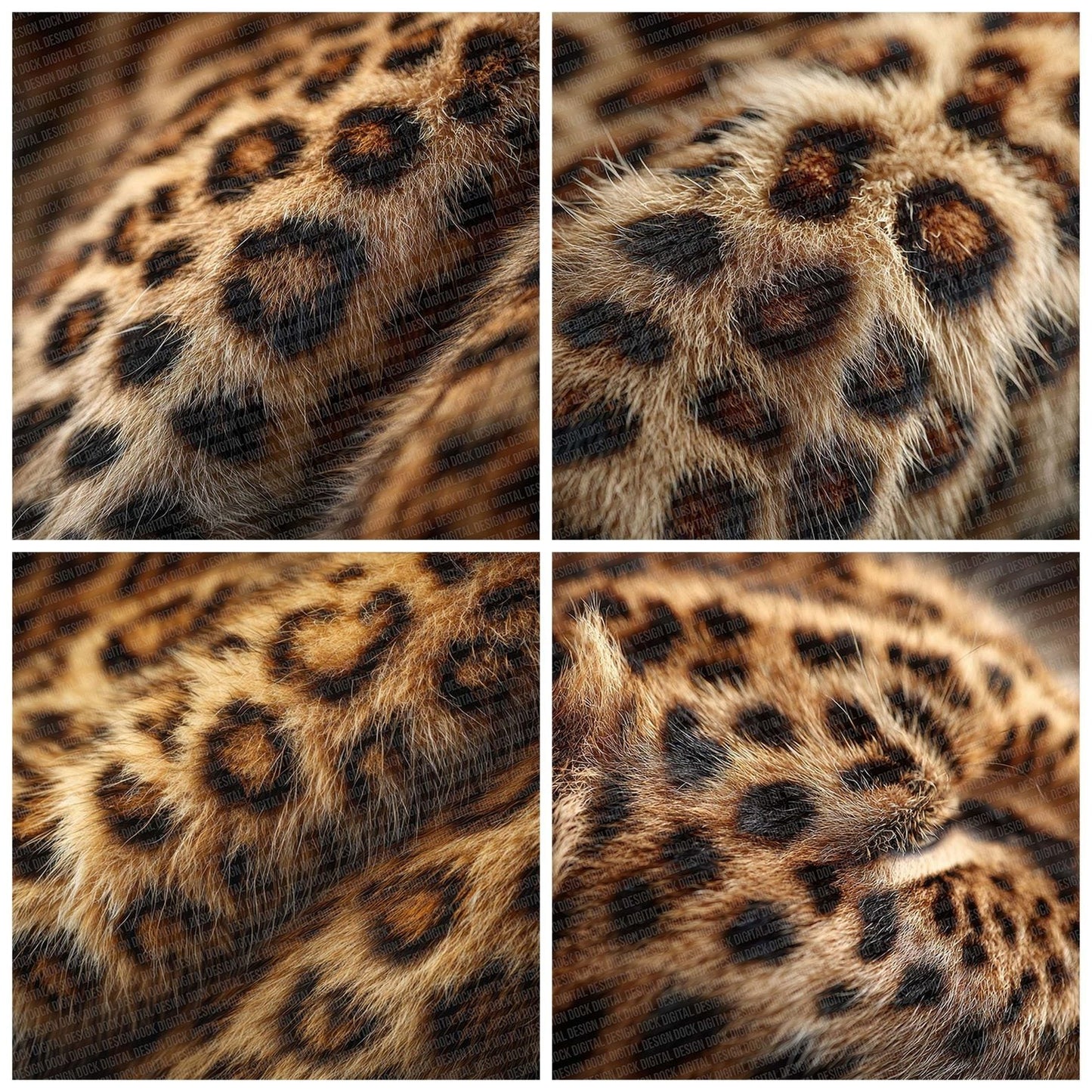 Leopard Fur Macro Digital Paper Pack (DDD002325)