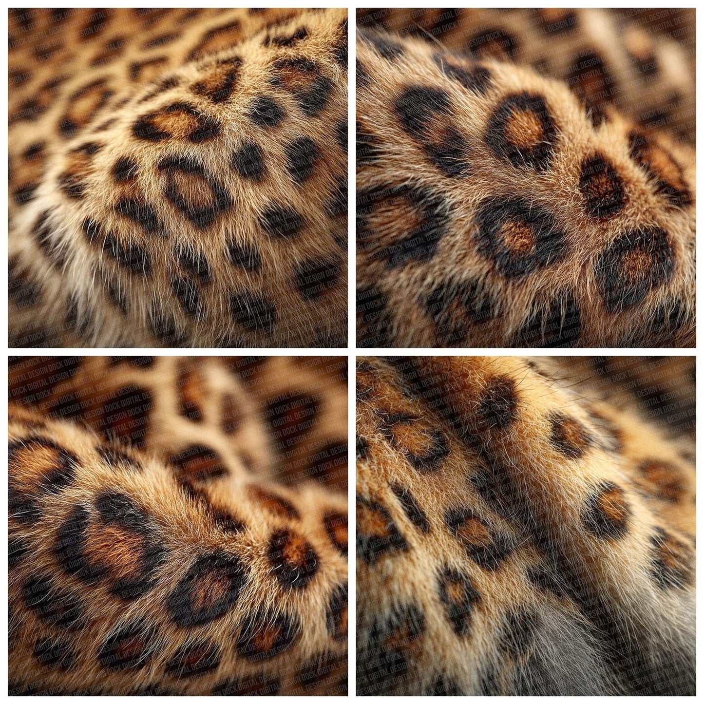 Leopard Fur Macro Digital Paper Pack (DDD002325)