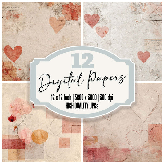 Letterform Romance Digital Paper Pack (DDD002327)