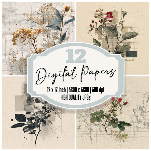 Letterpress Reverie Digital Paper Pack (DDD002328)