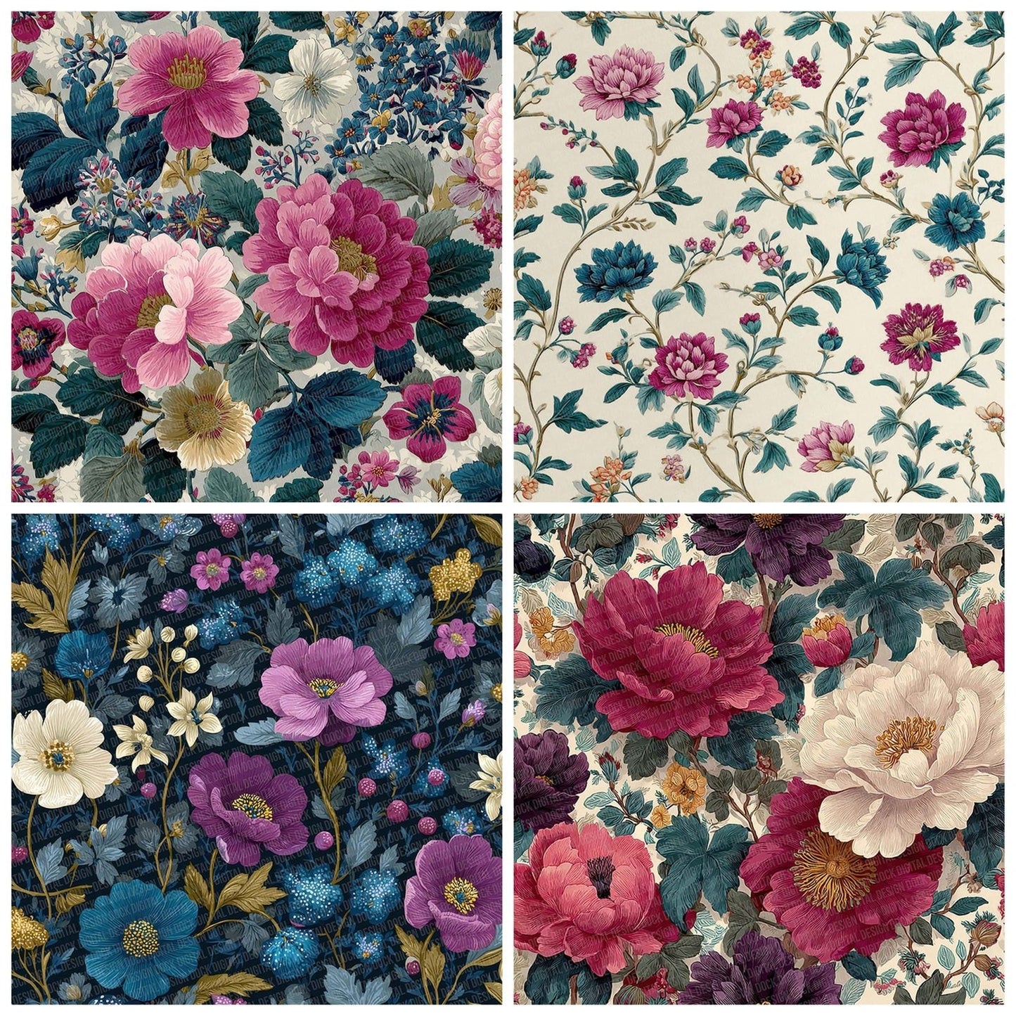 Liberty Floral Dense Digital Paper Pack (DDD002330)