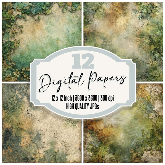 Lichen Marked Fade Digital Paper Pack (DDD002332)