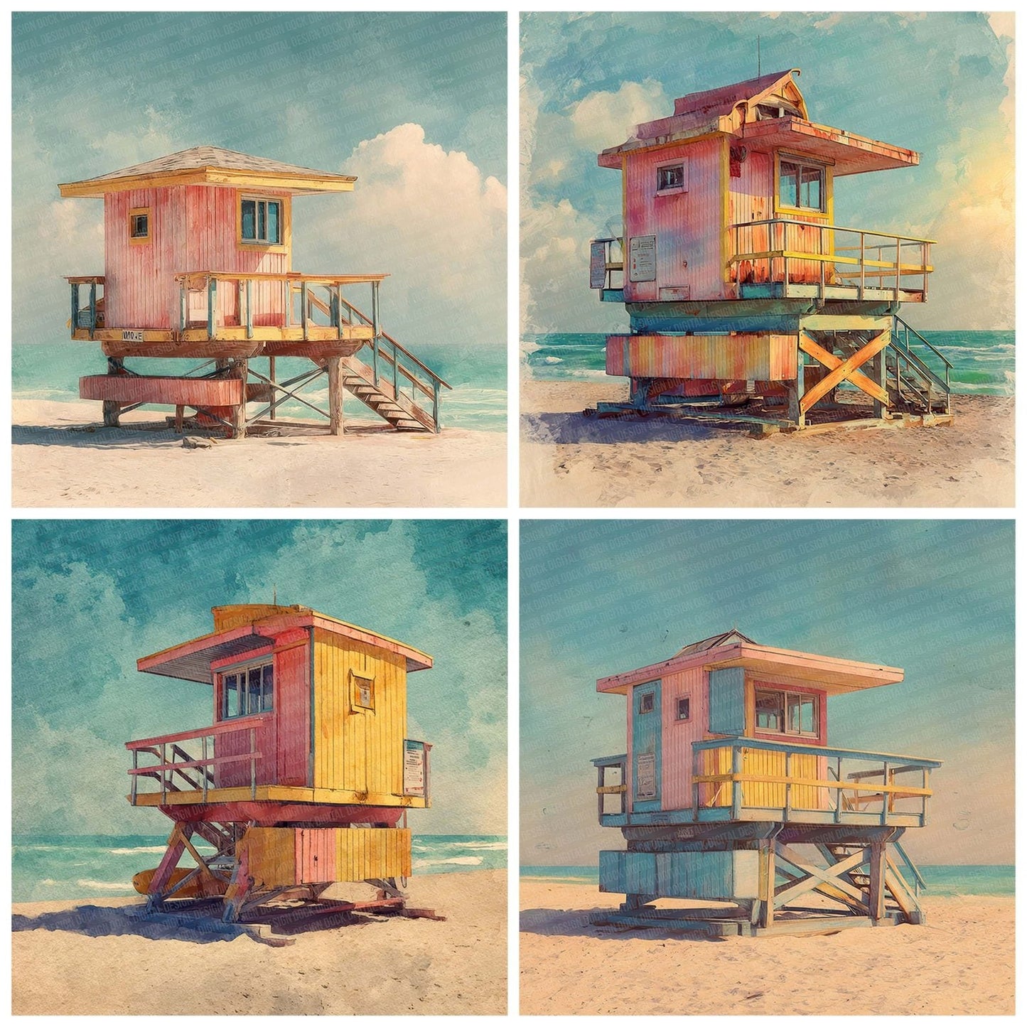 Lifeguard Pastel Glow Digital Paper Pack (DDD002336)