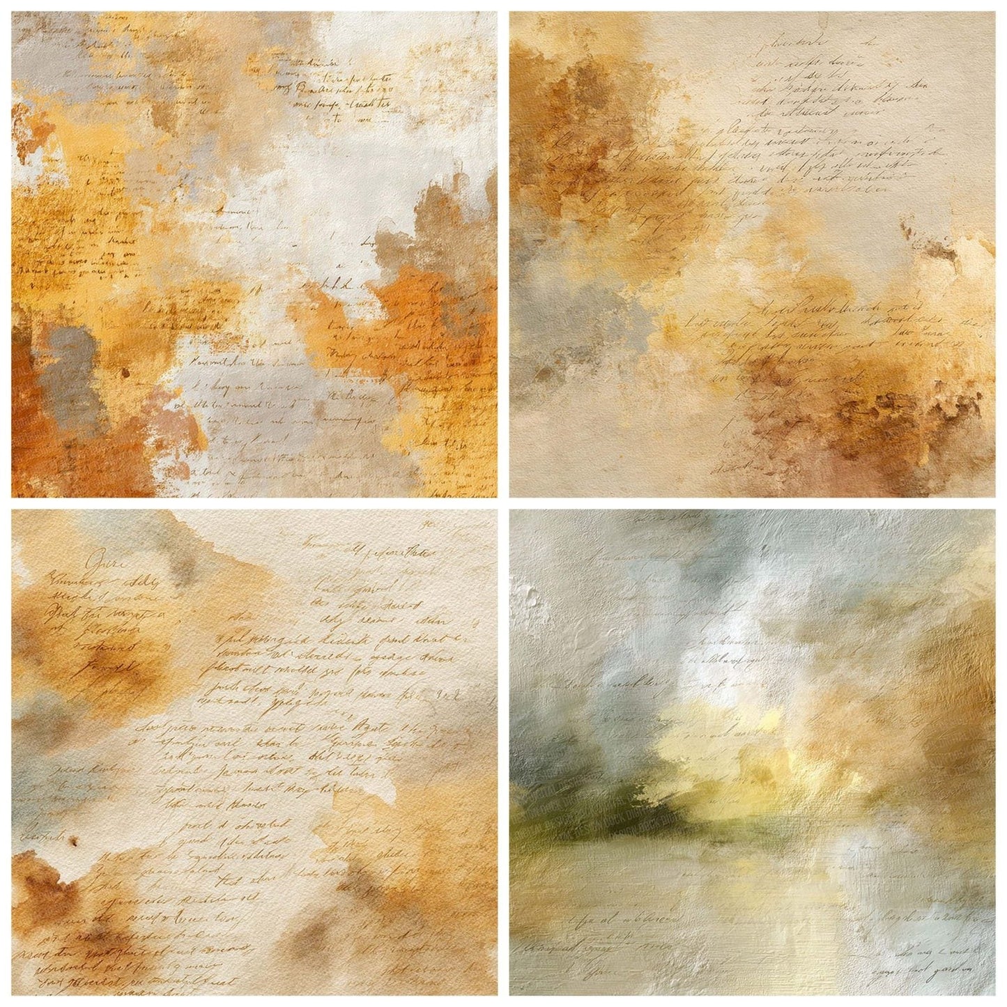 Light Between Art Layers Script Digital Paper Pack (DDD002337)