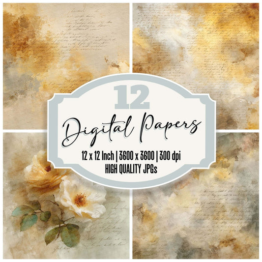 Light Between Art Layers Script Digital Paper Pack (DDD002337)
