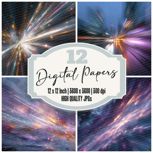 Light Drag Chaos Digital Paper Pack (DDD002338)