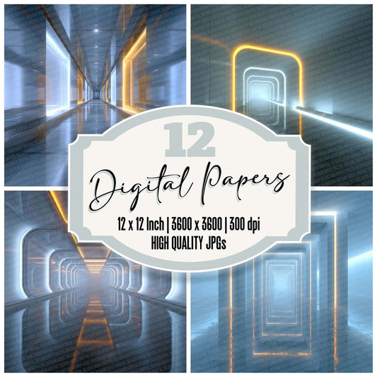Light Tunnel Depth Digital Paper Pack (DDD002341)