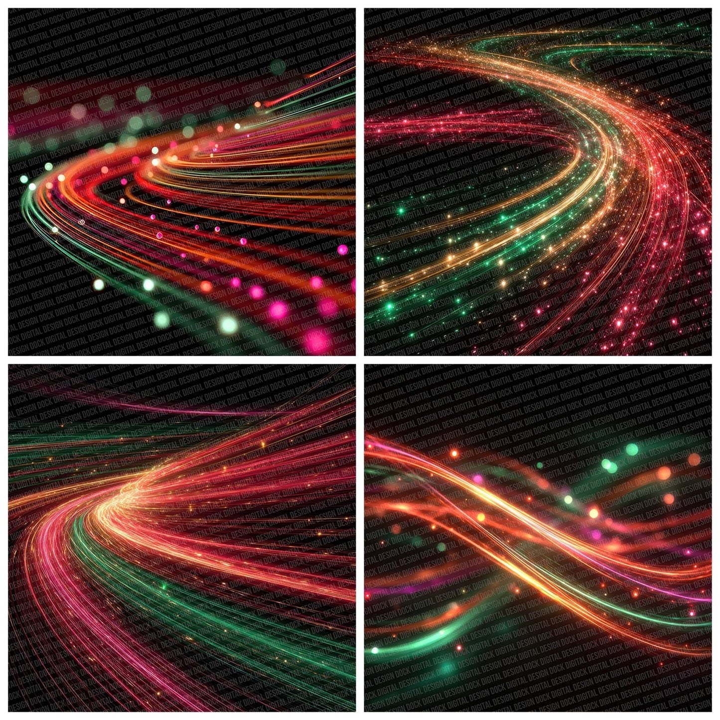Light Whip Trails Digital Paper Pack (DDD002342)