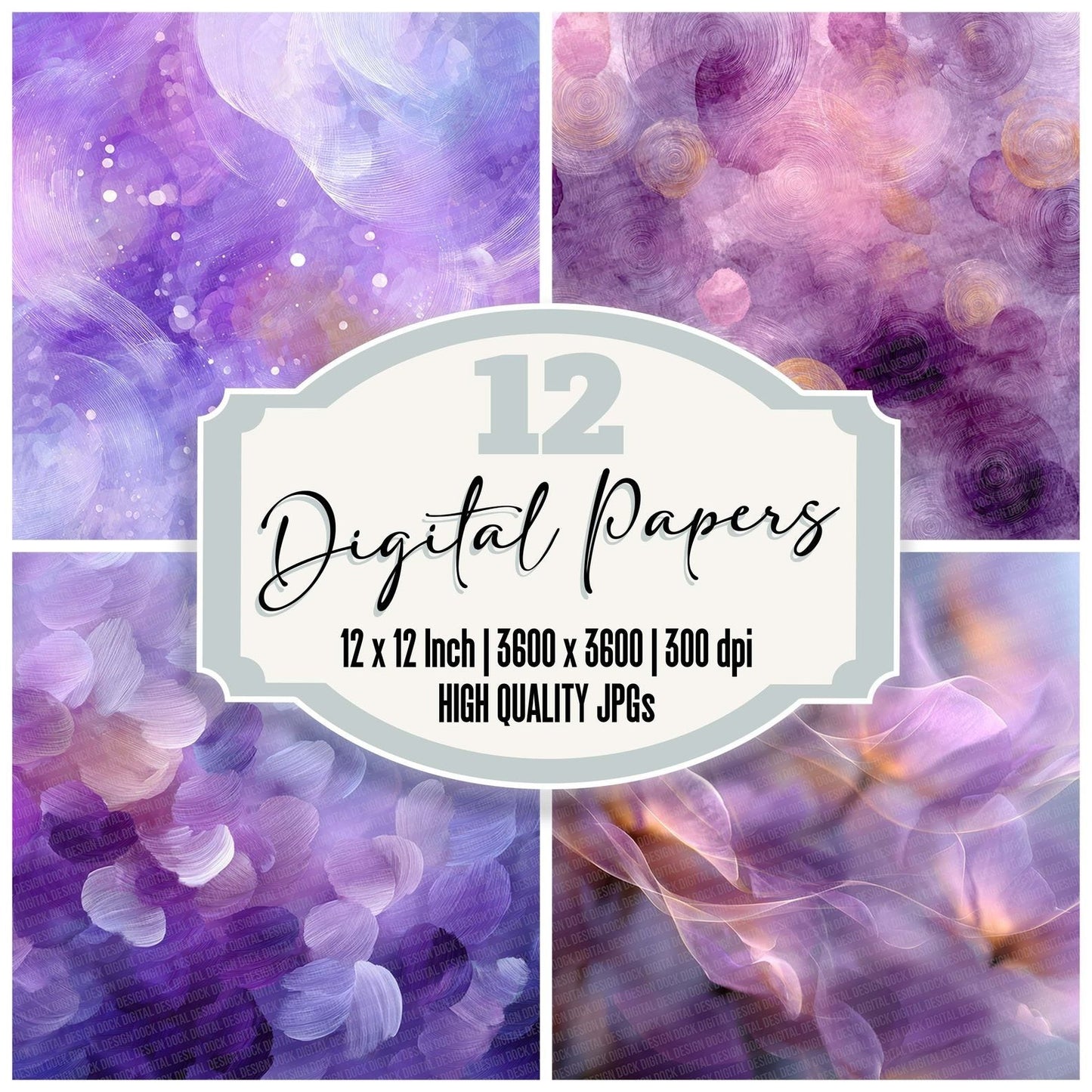 Lilac Blur Swirl Digital Paper Pack (DDD002347)
