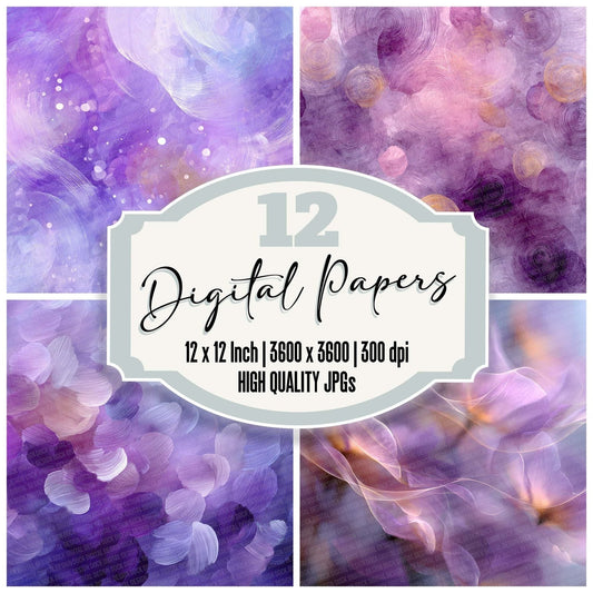 Lilac Blur Swirl Digital Paper Pack (DDD002347)