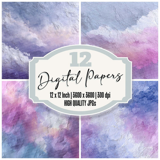 Lilac Snow Wash Digital Paper Pack (DDD002355)