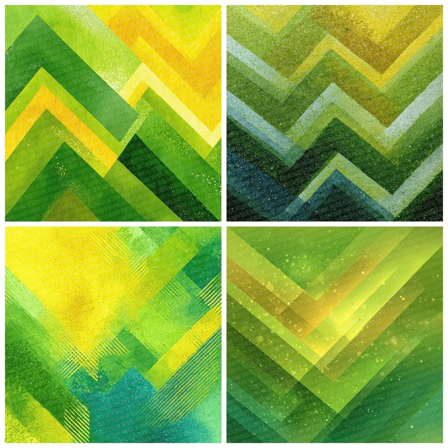 Lime Emerald Glow Digital Paper Pack (DDD002356)