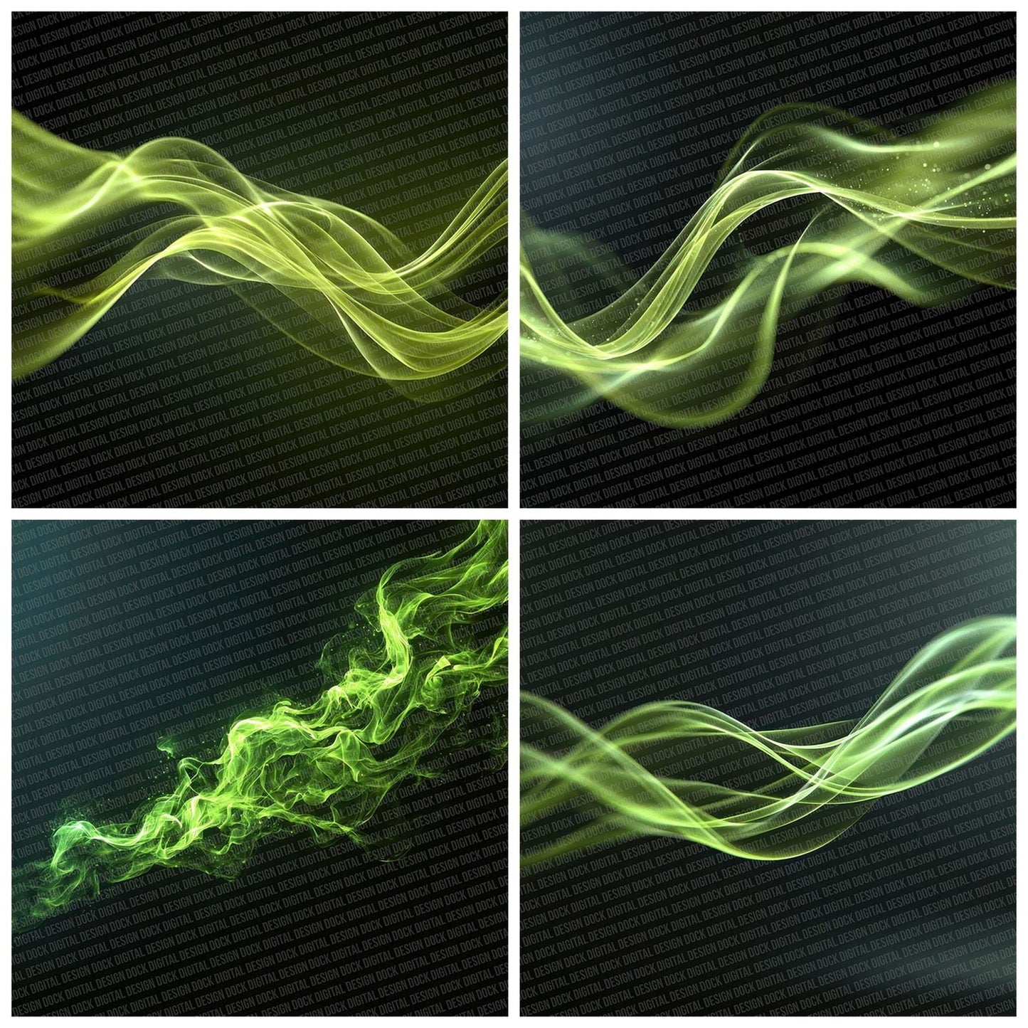Lime Smoke Glow Digital Paper Pack (DDD002357)