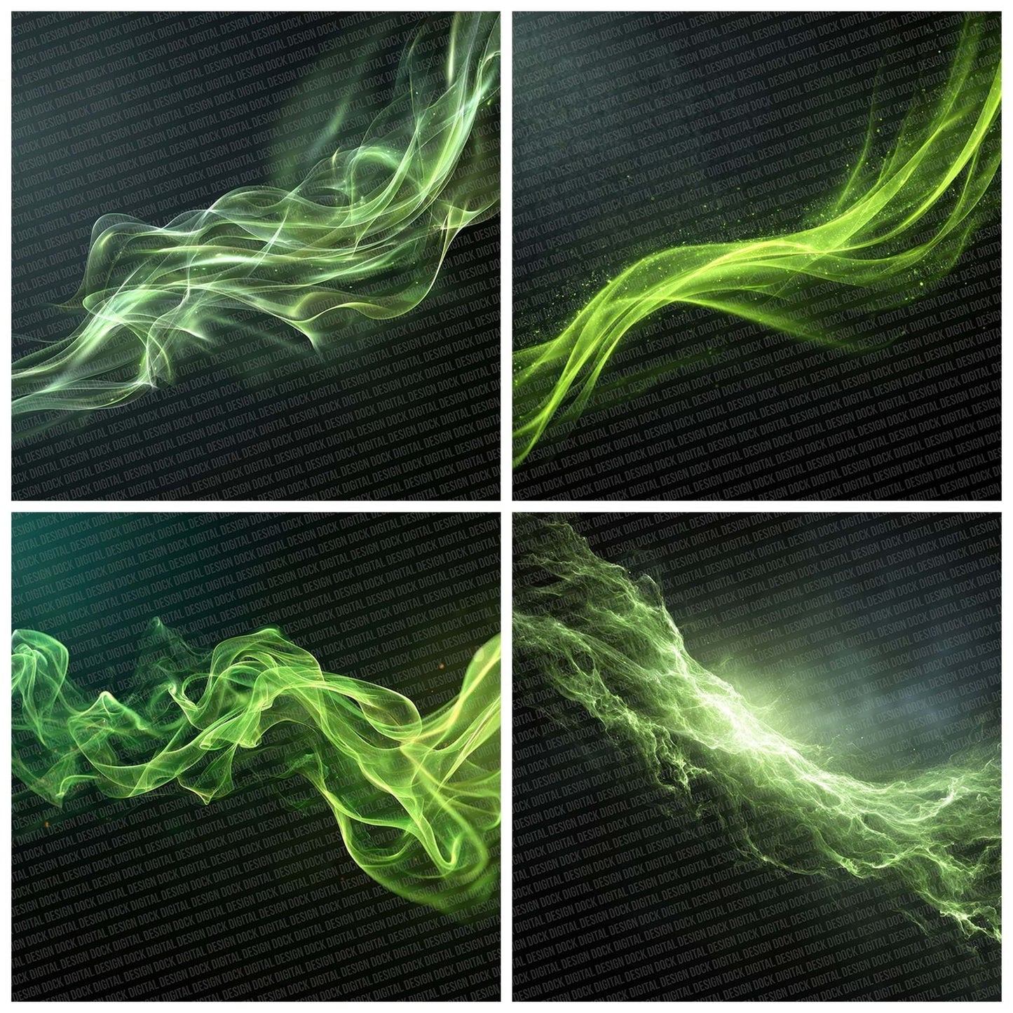 Lime Smoke Glow Digital Paper Pack (DDD002357)