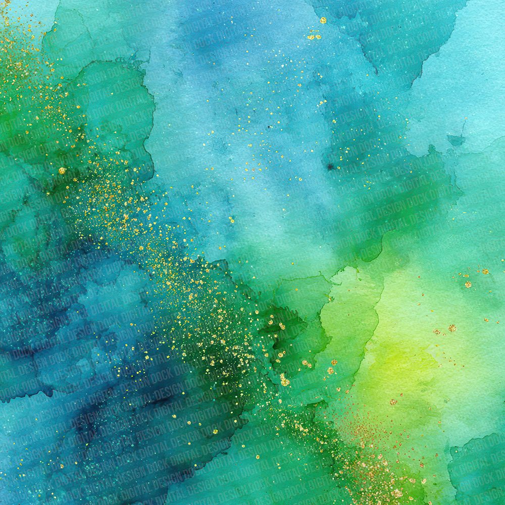 Lime Turquoise Glitter Digital Paper Pack (DDD002358)