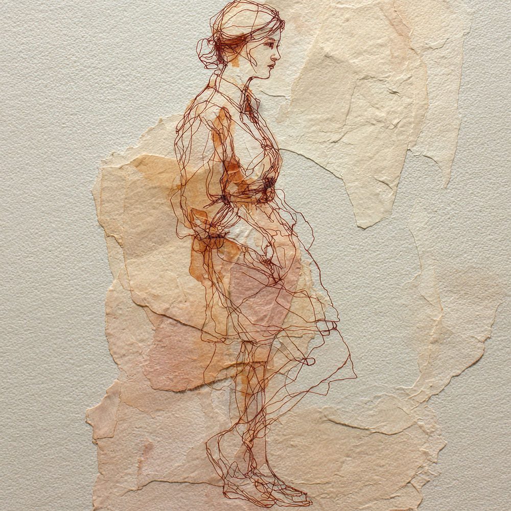 Line Figure Clay Wash Digital Paper Pack (DDD002364)