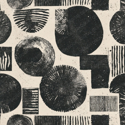 Linocut Print Texture Digital Paper Pack (DDD008416)