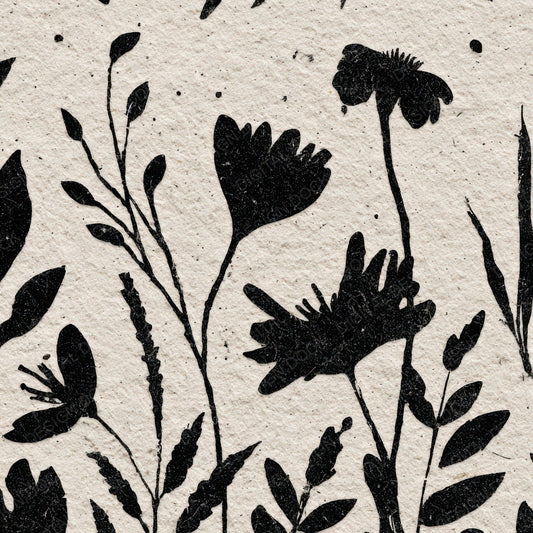 Linocut Wildflowers Digital Paper Pack (DDD008557)