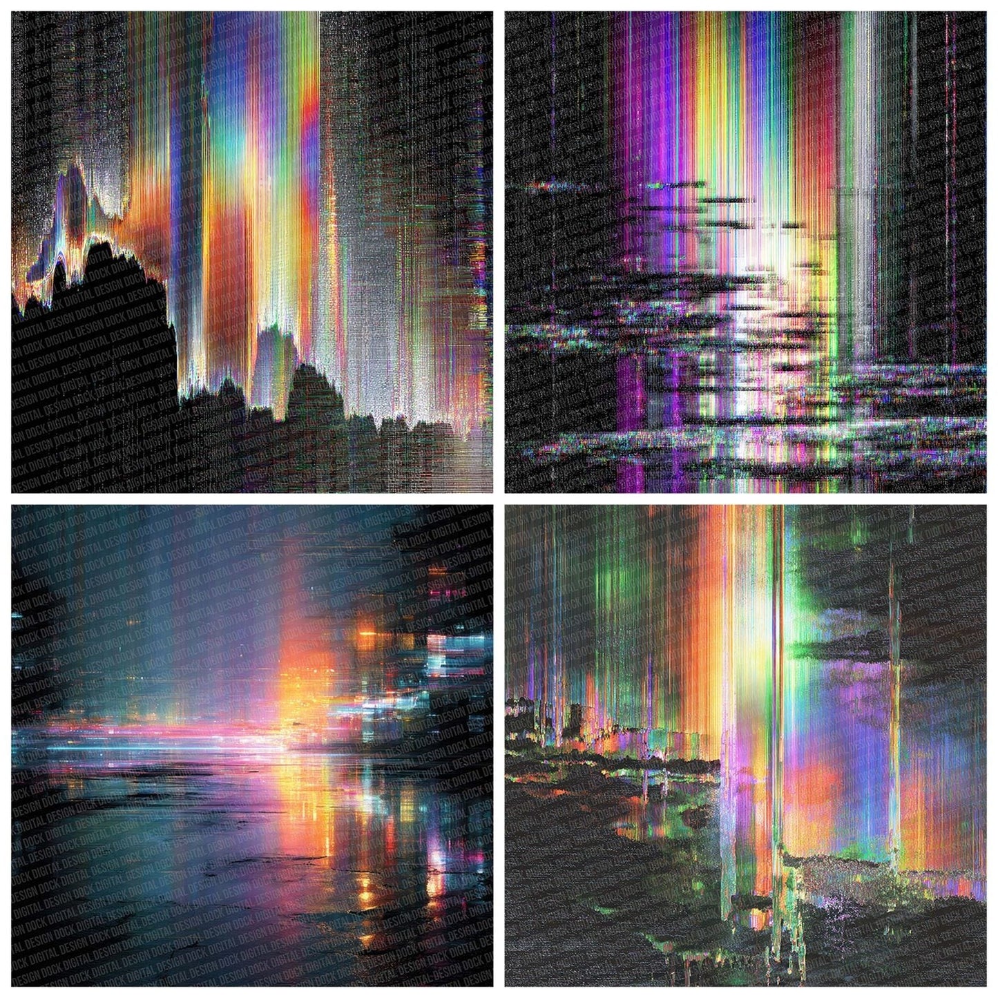Liquid Chrome Cyberpunk Future Digital Paper Pack (DDD007673)