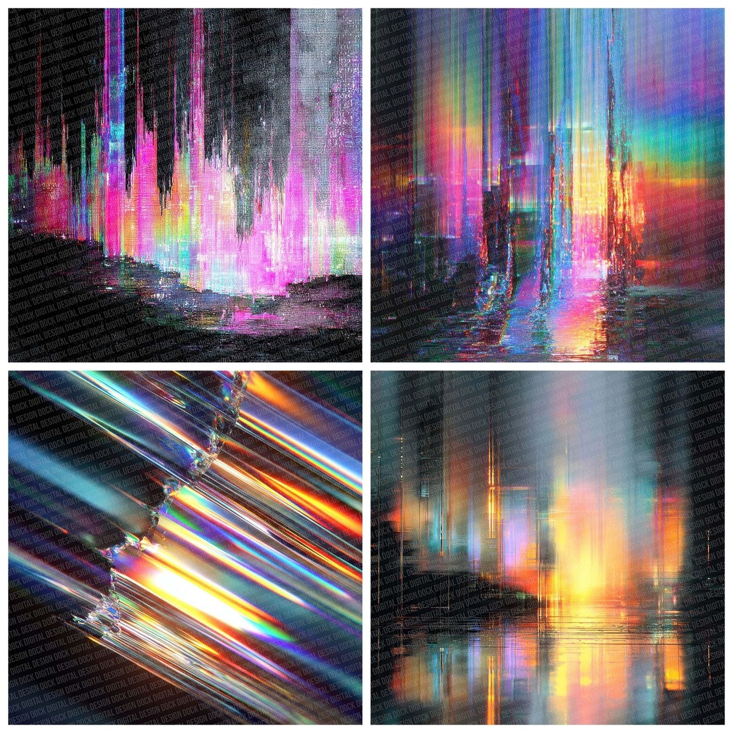Liquid Chrome Cyberpunk Future Digital Paper Pack (DDD007673)