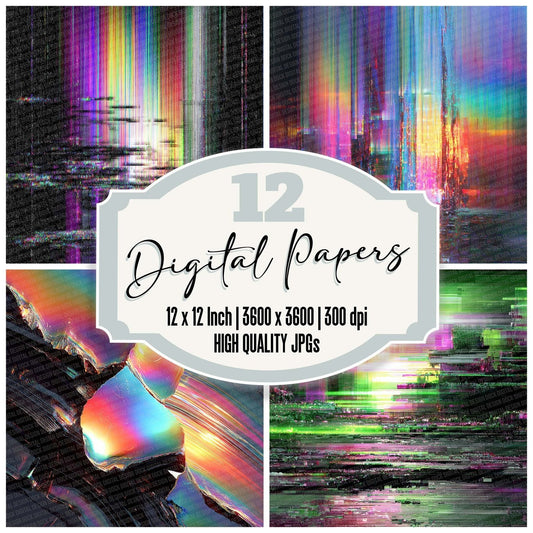 Liquid Chrome Cyberpunk Future Digital Paper Pack (DDD007673)