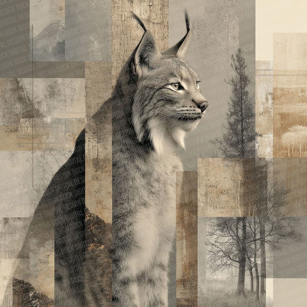 Lynx Forest Moodboard Digital Paper Pack (DDD002399)