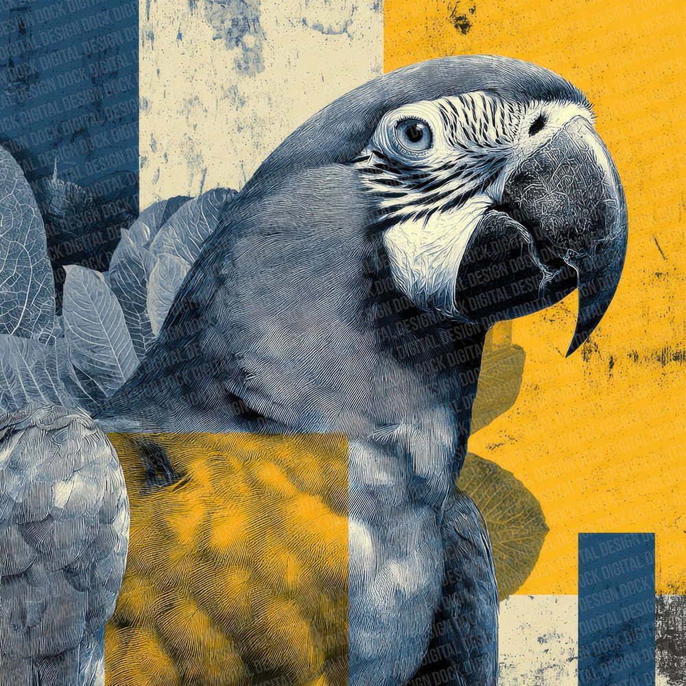 Macaw Tropical Moodboard Digital Paper Pack (DDD002401)