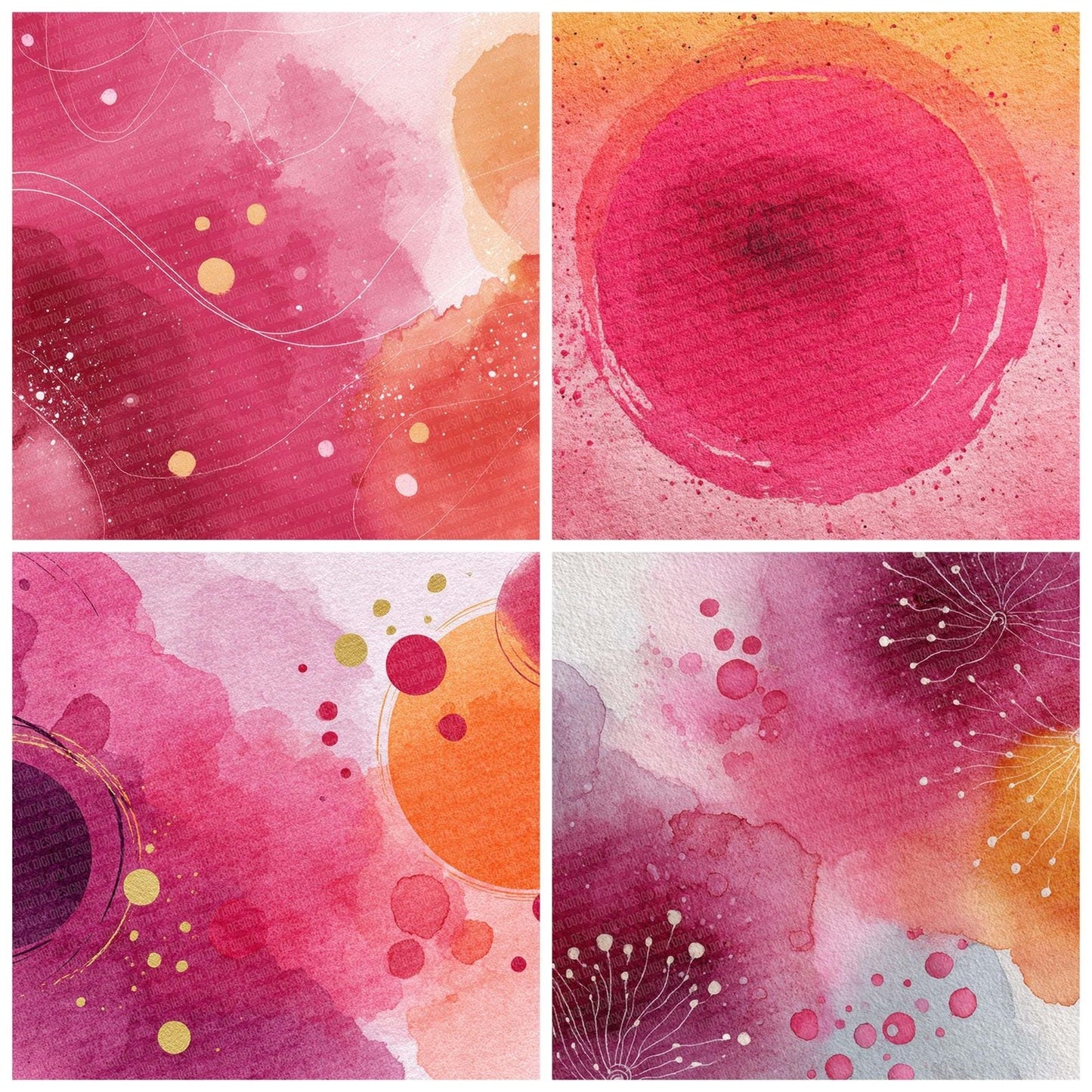 Magenta Coral Pop Digital Paper Pack (DDD002405)