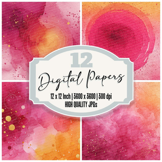 Magenta Coral Pop Digital Paper Pack (DDD002405)