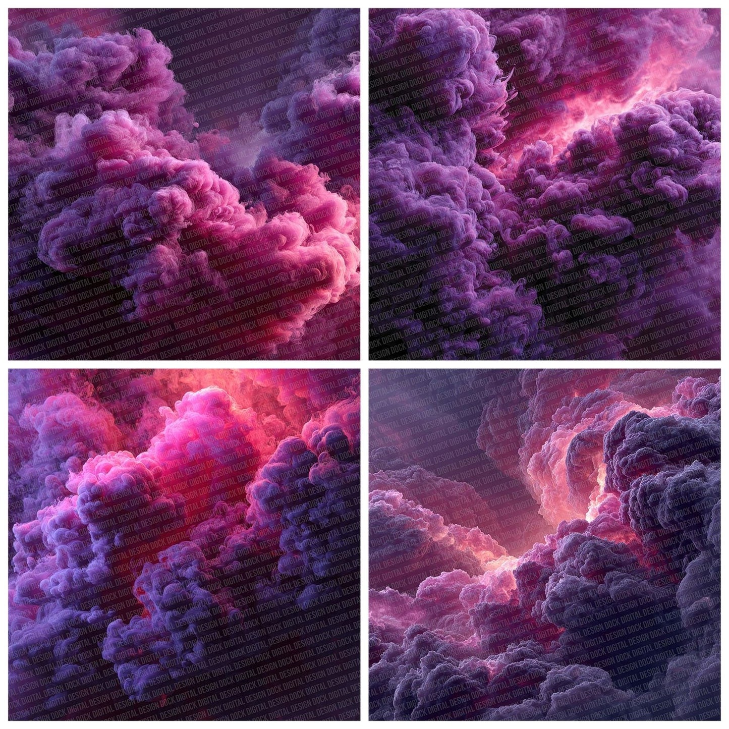 Magenta Violet Smoke Digital Paper Pack (DDD002411)