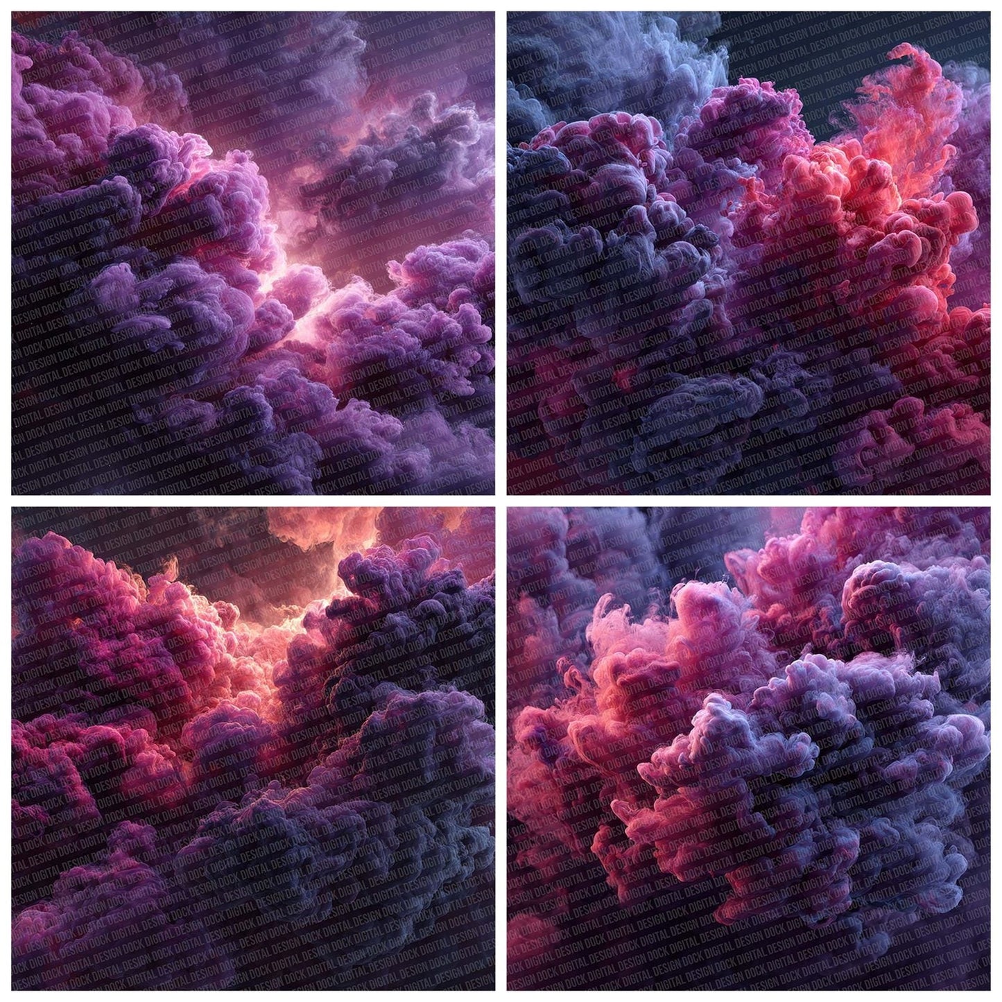 Magenta Violet Smoke Digital Paper Pack (DDD002411)