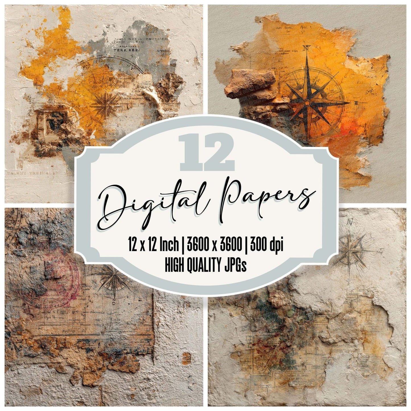 Map Theatre Layers Digital Paper Pack (DDD002422)
