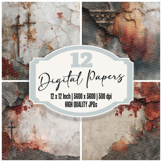 Marble Script Blade Digital Paper Pack (DDD002424)